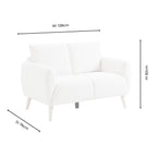 Dusklia - Clapham Small 2 Seater Sofa - Chenille Ivory