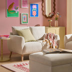Dusklia - Clapham Small 2 Seater Sofa - Chenille Ivory