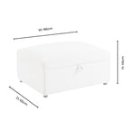 Dusklia - Clapham Storage Pouffe - Chenille Ivory