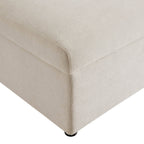 Dusklia - Clapham Storage Pouffe - Chenille Ivory