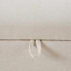 Dusklia - Clapham Storage Pouffe - Chenille Ivory