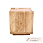 Dusklia - Cleo Acacia Wood 1 Drawer Bedside Table - Light Wood