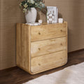 Dusklia - Cleo Acacia Wood 3 Drawer Chest - Light Wood
