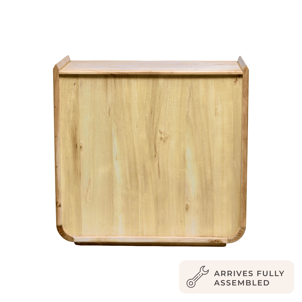 Dusklia - Cleo Acacia Wood 3 Drawer Chest - Light Wood