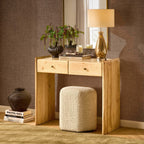 Dusklia - Cleo Acacia Wood Dressing Table Console - Light Wood