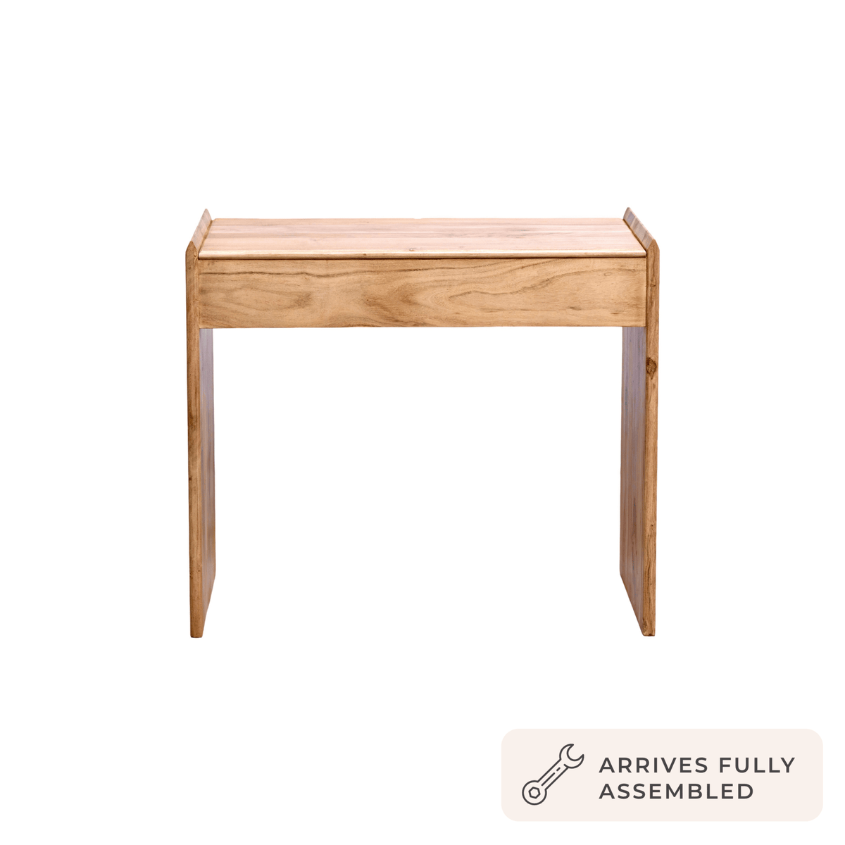 Dusklia - Cleo Acacia Wood Dressing Table Console - Light Wood