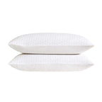 Dusklia - Clipped Jacquard Dobby 100% Cotton Duvet Cover & Pillowcase Set - White