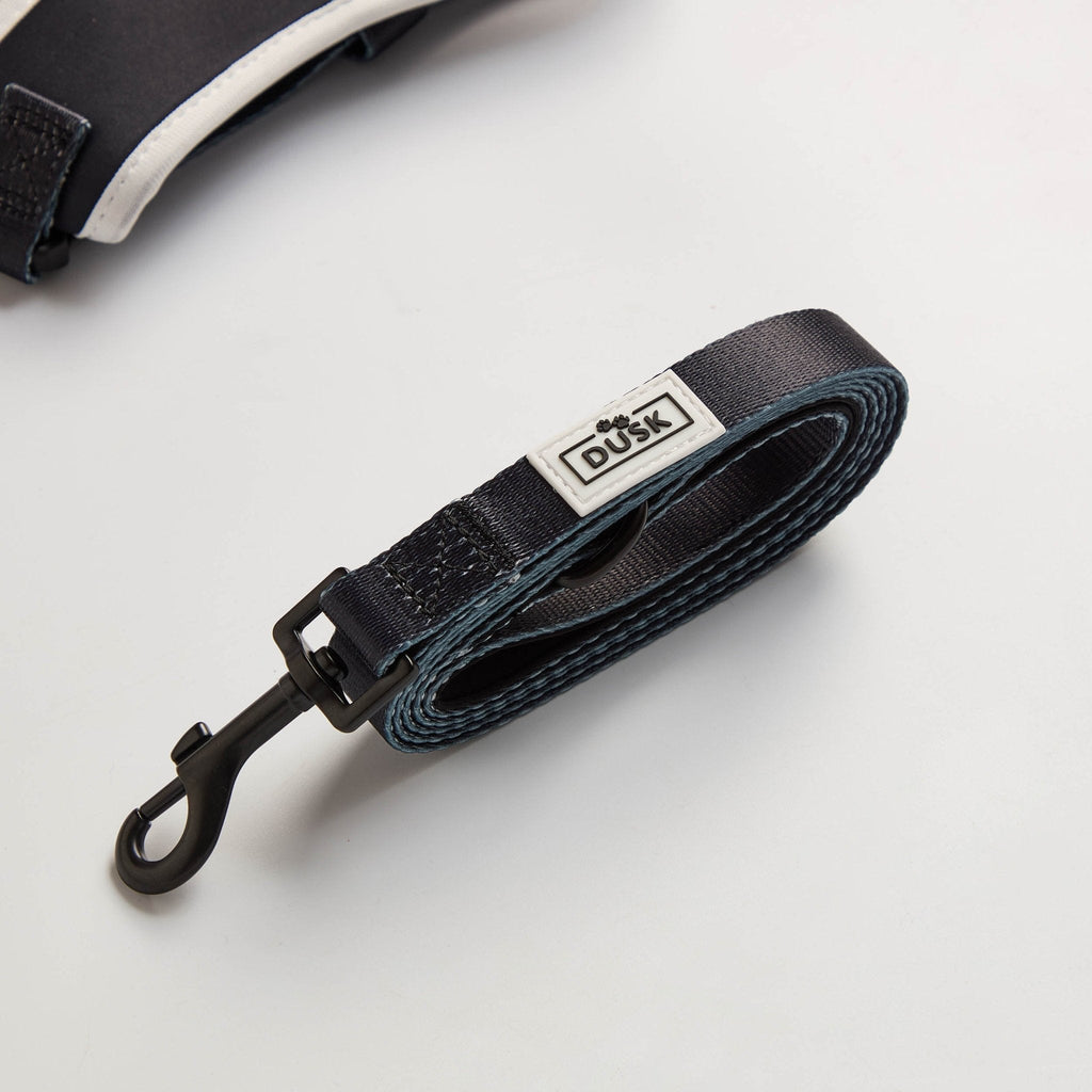 Dusklia - Dog Harness, Lead, Collar Set - Size Small - Black/White
