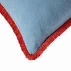 Dusklia - Contrast Edge Tufted Sofa Cushion Cover - Blue/Red