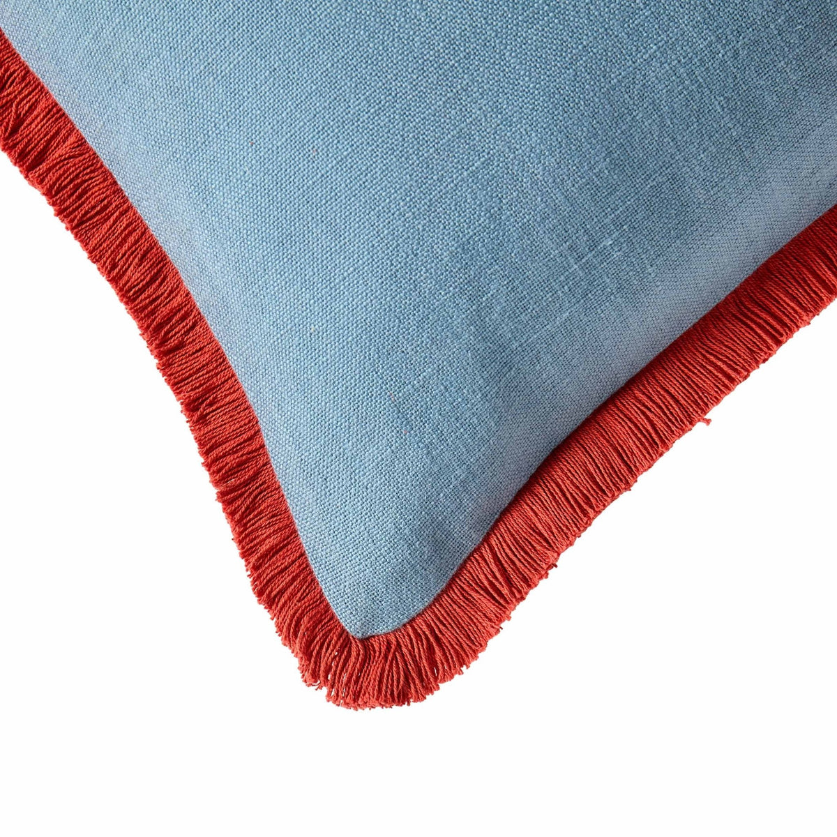Dusklia - Contrast Edge Tufted Sofa Cushion Cover - Blue/Red