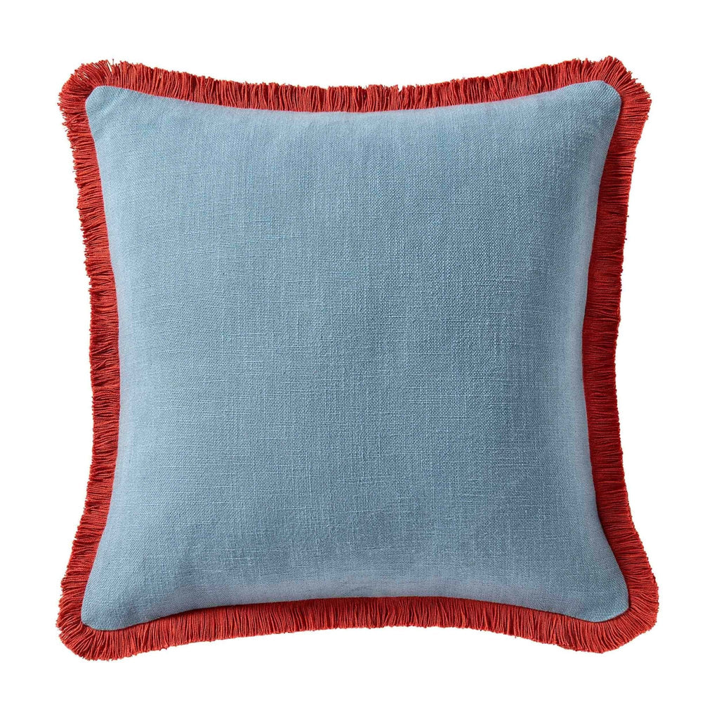Dusklia - Contrast Edge Tufted Cushion Cover - Blue/ Red
