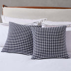 Dusklia - Contrast Pattern Cushion Cover - Midnight