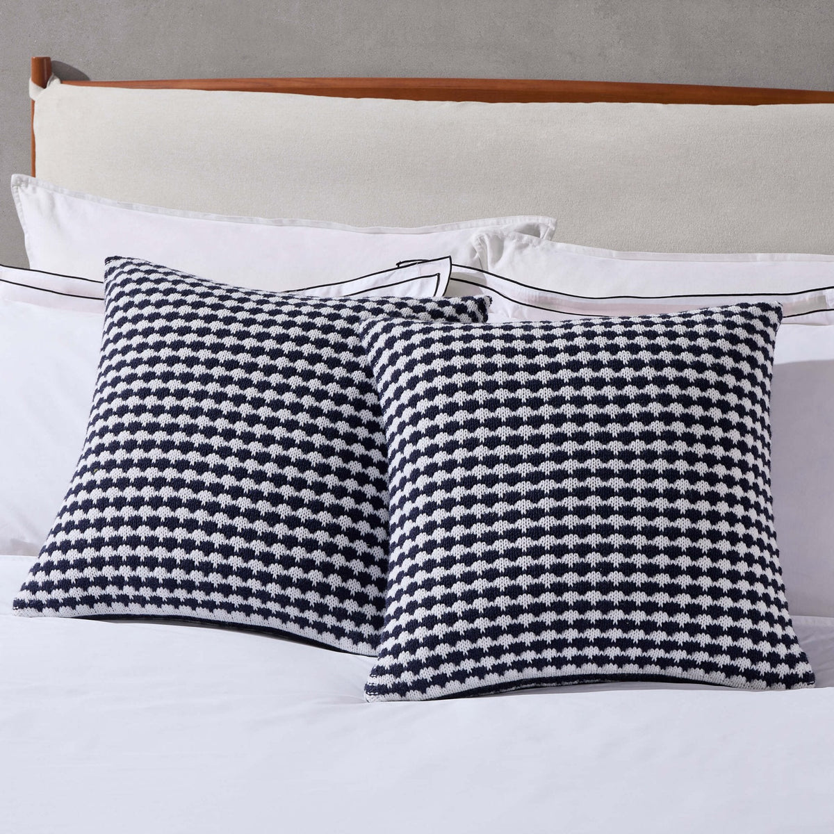 Dusklia - Contrast Pattern Cushion Cover - Midnight