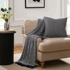 Dusklia - Contrast Pattern Sofa Cushion Cover - Midnight