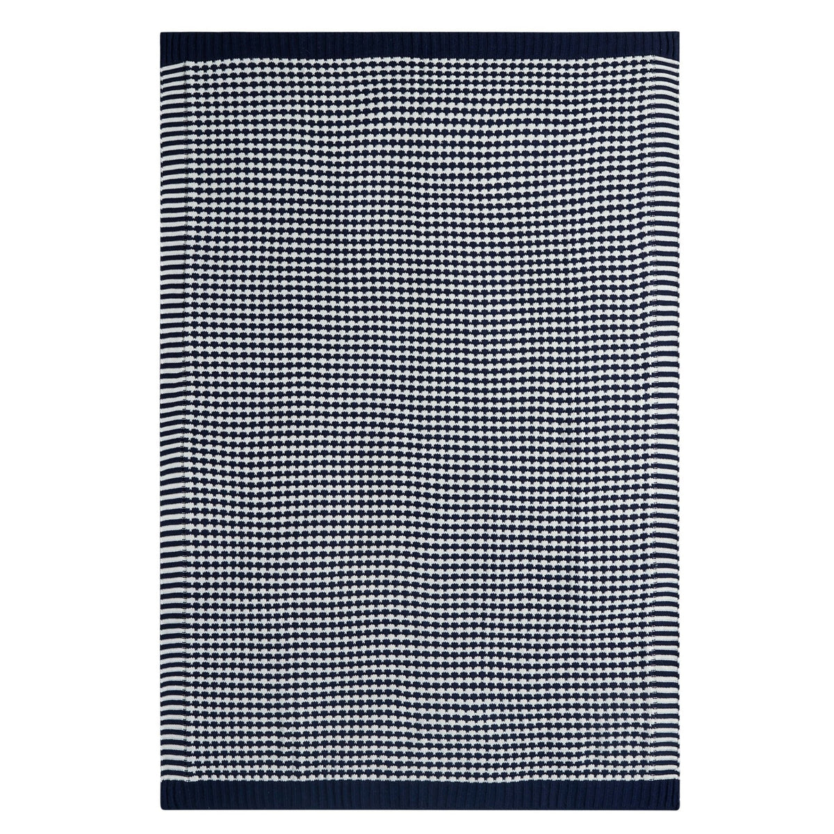 Dusklia - Contrast Pattern Knit Throw - Midnight