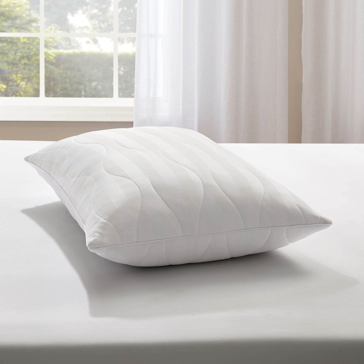 Dusklia - Cooling Quilted Pillow Protector - White