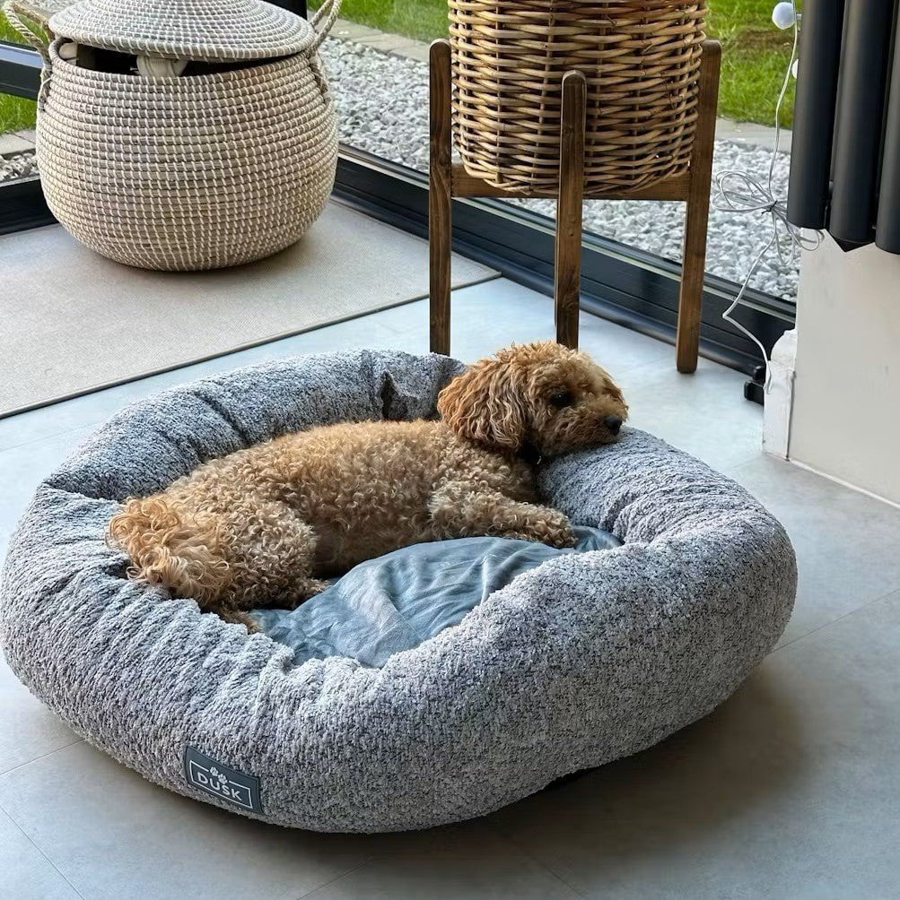 Dusklia - Cooper Round Dog Bed - Steel Grey