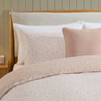 Dusklia - Corinne 100% Cotton Reversible Duvet Cover & Pillowcase Set - Natural