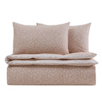 Dusklia - Corinne 100% Cotton Reversible Duvet Cover & Pillowcase Set - Natural