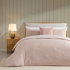 Dusklia - Corinne 100% Cotton Reversible Duvet Cover & Pillowcase Set - Natural