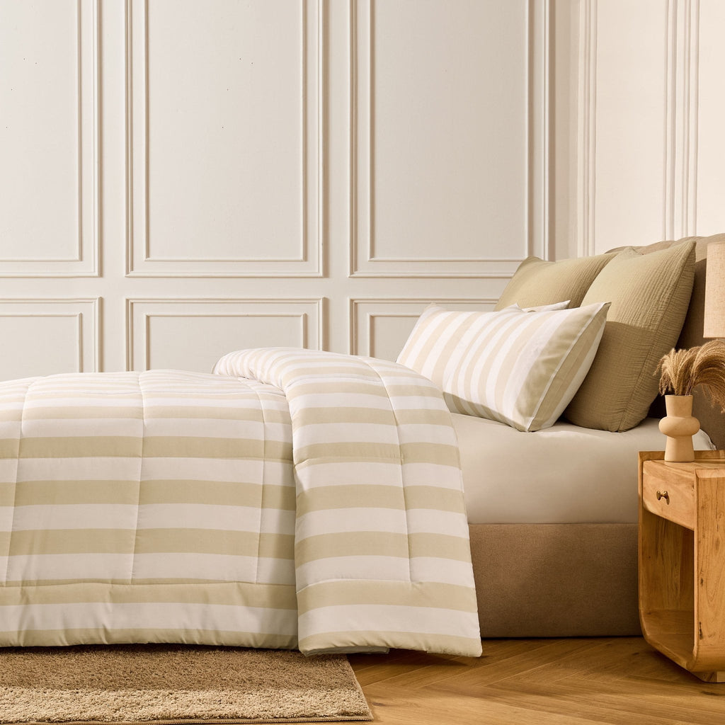 Dusklia - Machine Washable Coverless Duvet & Pillowcase Set - Natural
