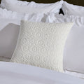 Dusklia - Crochet Knit Cushion Cover - Off White