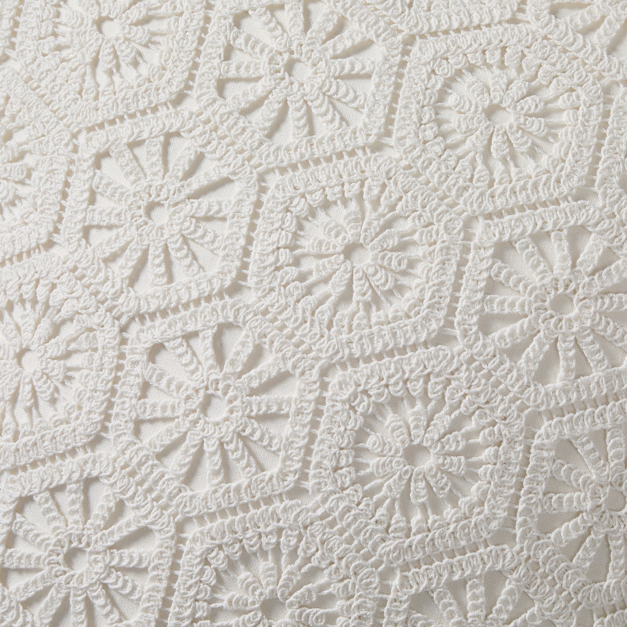 Dusklia - Crochet Knit Cushion Cover - Off White