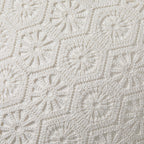 Dusklia - Crochet Knit Sofa Cushion Cover - Off White