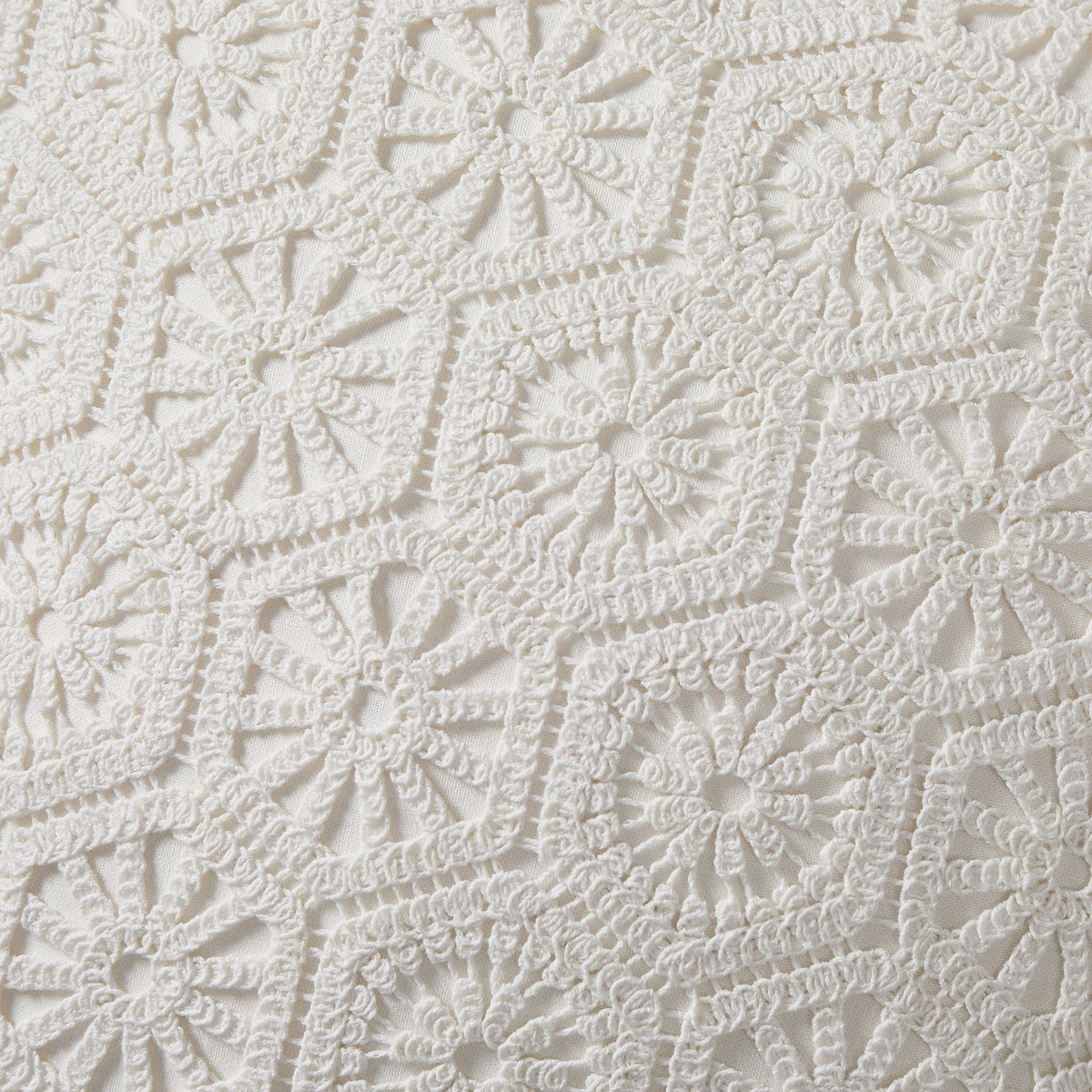 Dusklia - Crochet Knit Sofa Cushion Cover - Off White