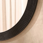 Dusklia - Cyrus Circle Wood Mirror - Black