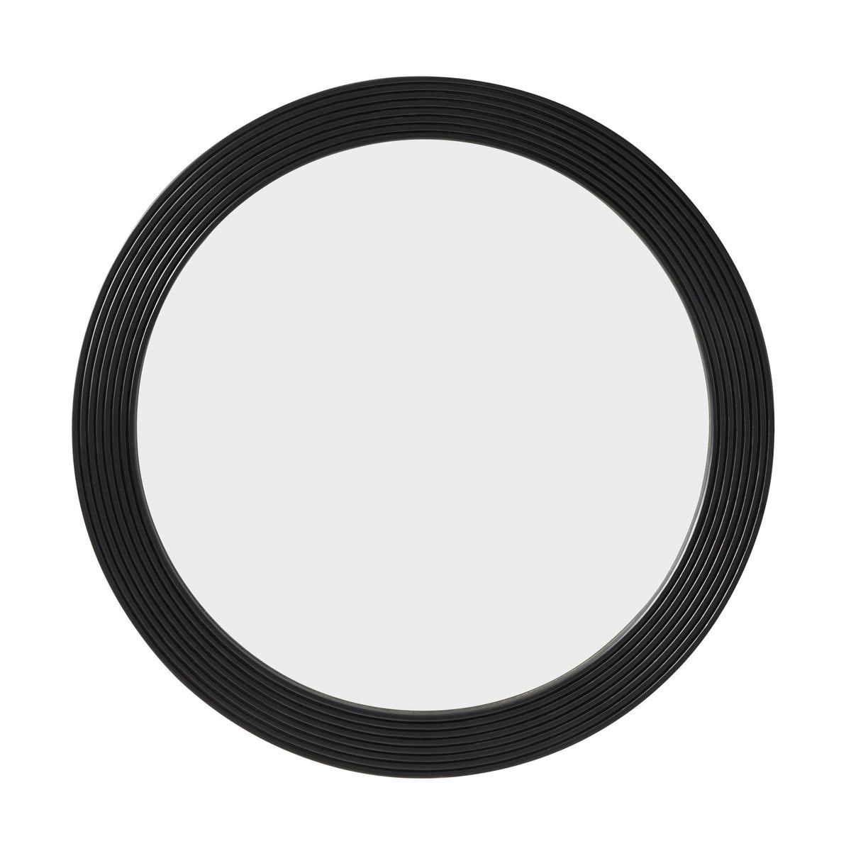 Dusklia - Cyrus Circle Wood Mirror - Black