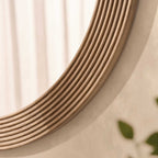 Dusklia - Cyrus Circle Wood Mirror - Light Wood
