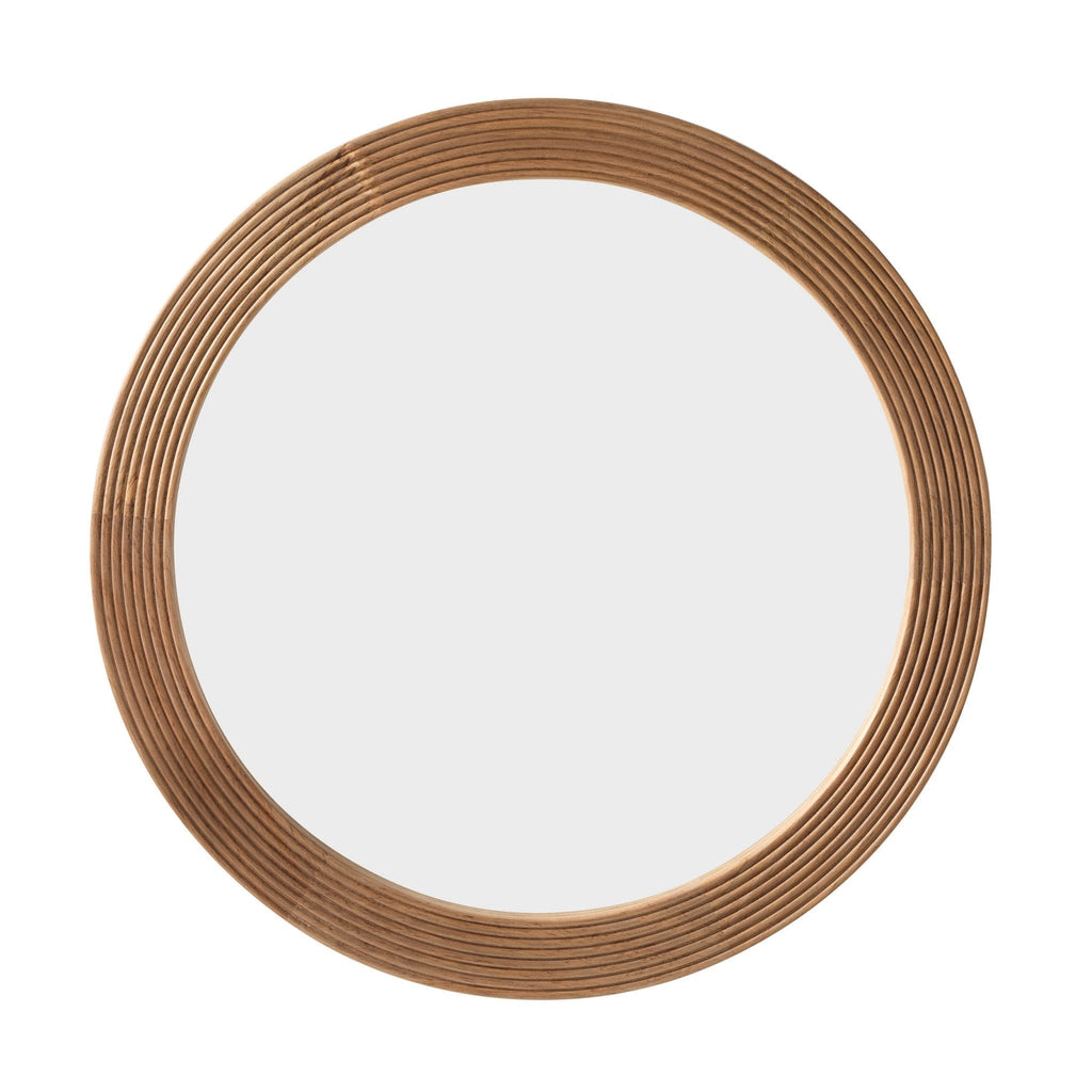 Dusklia - Cyrus Circle Wood Mirror - Light Wood