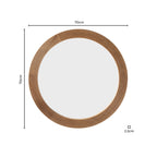 Dusklia - Cyrus Circle Wood Mirror - Light Wood