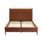 Dusklia - Dallas Bed Frame - Faux Leather Tan