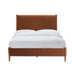 Dusklia - Dallas Bed Frame - Faux Leather Tan