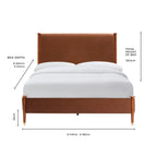 Dusklia - Dallas Bed Frame - Faux Leather Tan