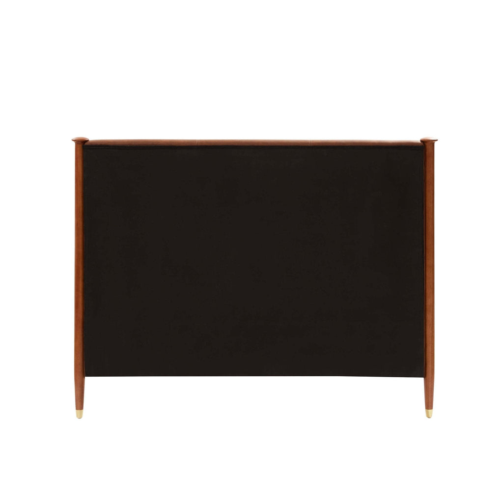 Dusklia - Dallas Bed Frame - Faux Leather Tan