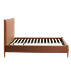 Dusklia - Dallas Bed Frame - Faux Leather Tan