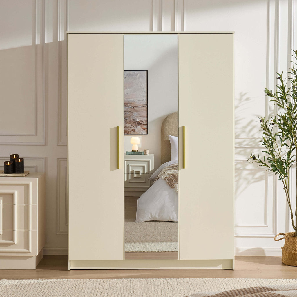 Dusklia - Darcey 3 Door Wardrobe - Cream