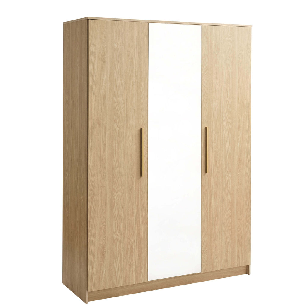 Dusklia - Darcey 3 Door Wardrobe - Light Wood