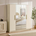 Dusklia - Darcey 4 Door Wardrobe - Cream