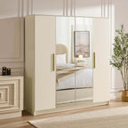 Dusklia - Darcey 4 Door Wardrobe - Cream