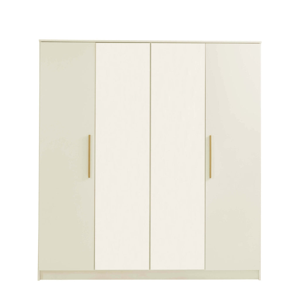 Dusklia - Darcey 4 Door Wardrobe - Cream