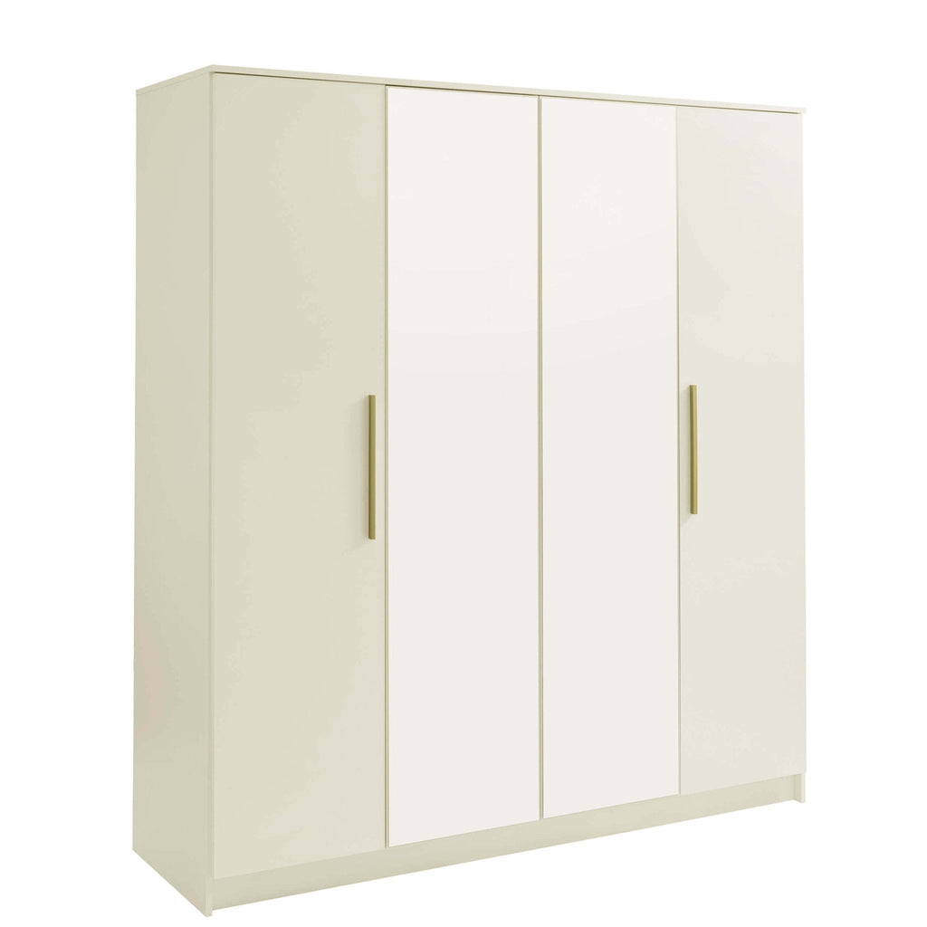 Dusklia - Darcey 4 Door Wardrobe - Cream
