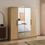 Dusklia - Darcey 4 Door Wardrobe - Light Wood