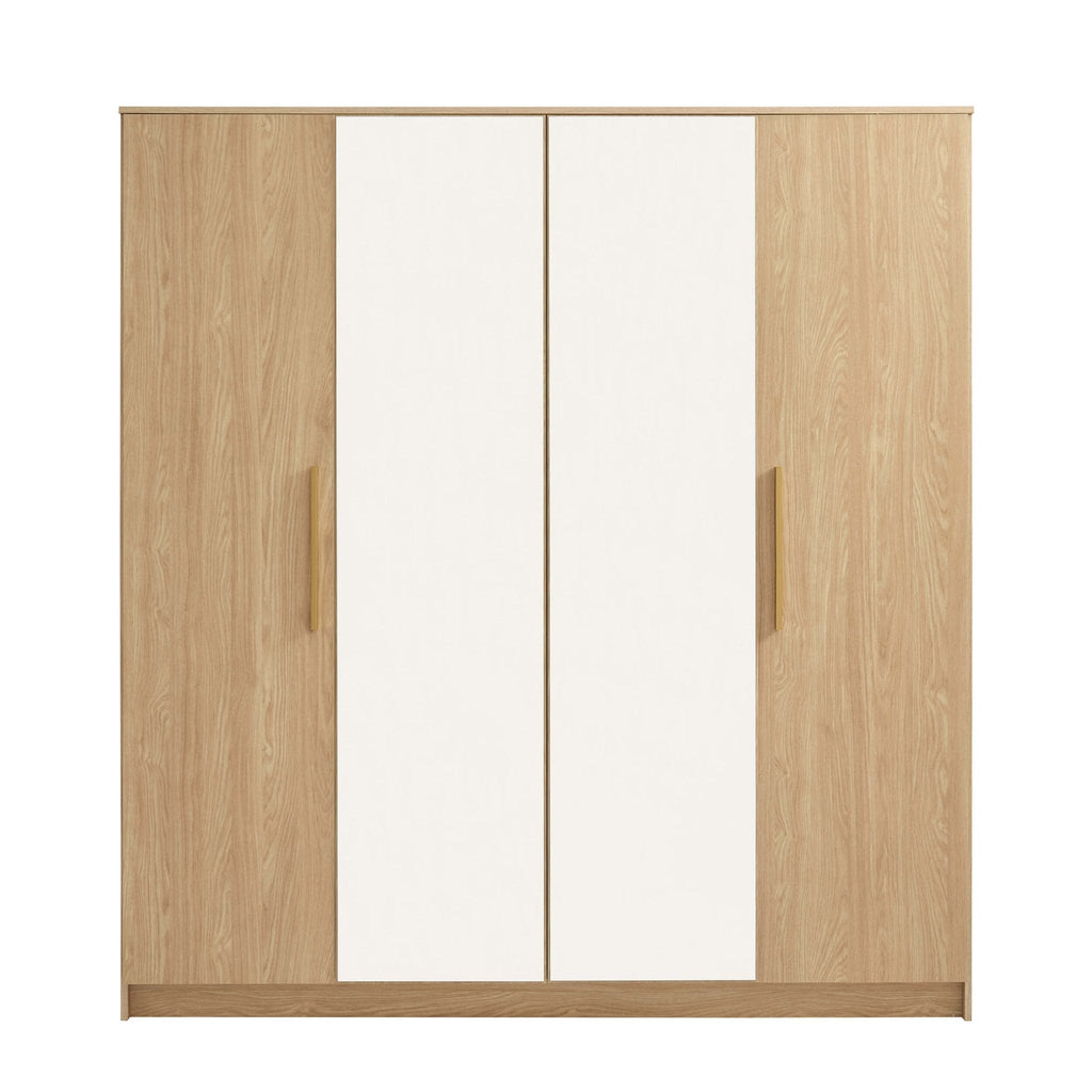 Dusklia - Darcey 4 Door Wardrobe - Light Wood