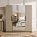 Dusklia - Darcey 4 Door Wardrobe - Taupe