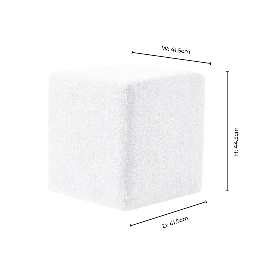 Dusklia - Delilah Pouffe - Textured Cappuccino
