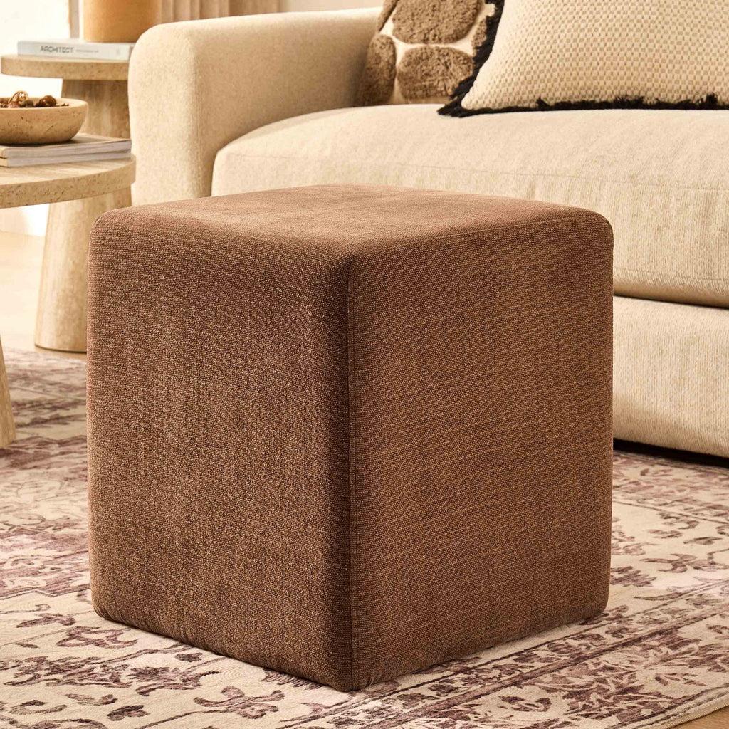 Dusklia - Delilah Pouffe - Chenille Caramel